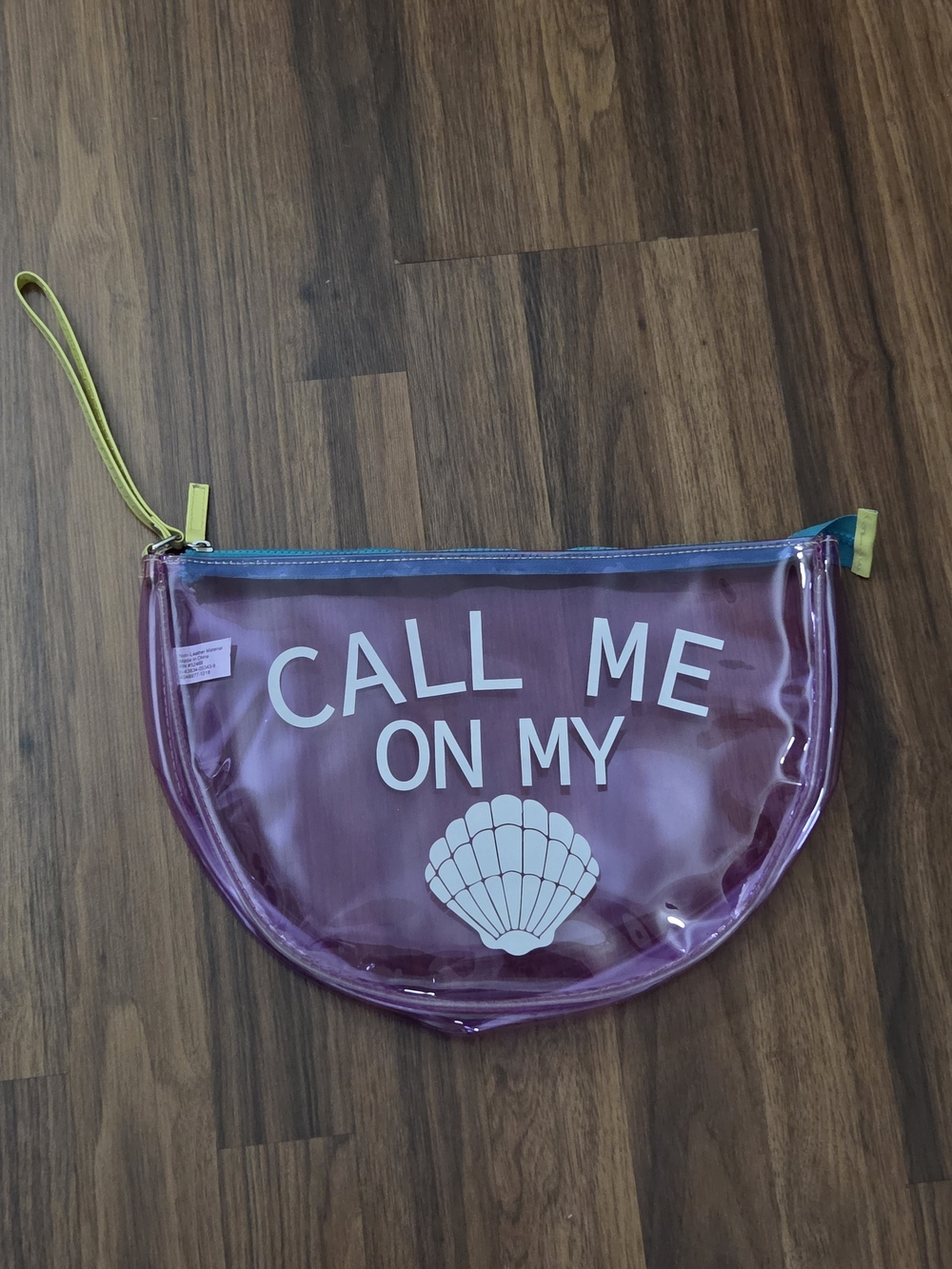 No Boundaries Clear 'Call Me On My' Shell Pouch